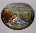 Russian Lacquer Box In Love by Belova from Fedoskino Village