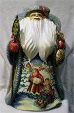 Large Russian Wooden Santa by Chmelyova