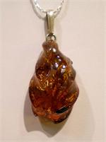 Baltic Amber Pendant in Sterling Silver from Lithuania