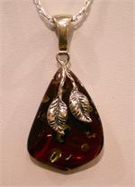 Baltic Amber Pendant in Sterling Silver from Lithuania