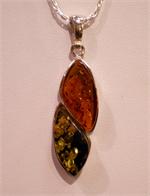 Baltic Amber Pendant in Sterling Silver from Lithuania