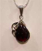 Baltic Amber Pendant in Sterling Silver from Lithuania