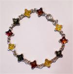 Baltic Amber and Sterling Silver Bracelet from Lithuania