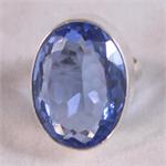 Blue Quartz and Silver Ring
