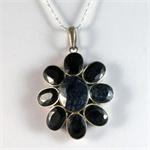 Sapphire and Silver Pendant