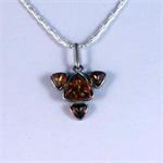 Honey Amber and Silver Pendant 2