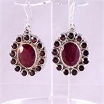 Ruby and Garnet Earring