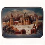 Russian Lacquer Box Cathedrals by Tugarinov from Fedoskino
