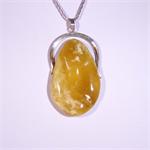  Amber And Silver Pendant