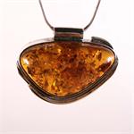 Amber And Silver Pendant 11