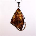 Amber And Silver Pendant 9
