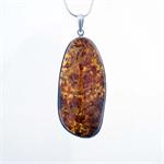 Amber And Silver Pendant 13