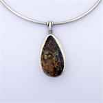 Amber and Silver Necklace 9