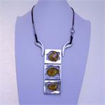 Amber and Silver Necklace 11