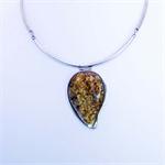 Amber and Silver Necklace 7