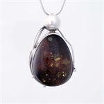 Amber And Silver Pendant 8