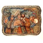 Russian Lacquer Box The Masquerade by Olisova from Fedoskino