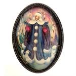 Russian Lacquer Box Snow Bunnies by Vesnushka from Fedoskino