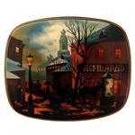 Russian Lacquer Box Old Moscow by Oganova from Fedoskino