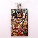 Russian Lacquered Pendant After Klimt by Artist EZ