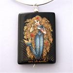 Russian Lacquered Pendant The Mermaid 4