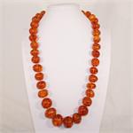 Large Honey Colored Baltic Amber Necklace from Lithuania