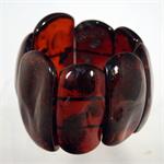 Cherry Color Baltic Amber Stretch Bracelet
