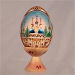 Russian Wooden Egg with Church