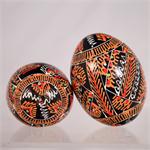 Ukrainian Wooden Pysanka Egg Hand Painted and Hand Made