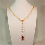Butterscotch Baltic Amber Rosary and Cognac Amber Cross