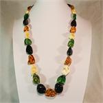 Baltic Amber Multicolored Large Bead Necklace 2