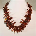 Cognac Colored Baltic Amber Necklace from Lithuania
