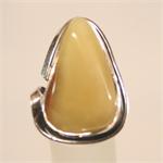 Butterscotch Baltic Amber Ring set in 925 Sterling Silver from Lithuania