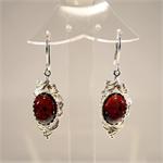 Cognac Color Baltic Amber Earrings set in 925 Sterling Silver