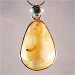 Butterscotch Baltic Amber Pendant in 925 Sterling Silver Made in Lithuania