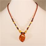 Multicolor Faceted Baltic Amber Necklace Hand Made in Lithuania