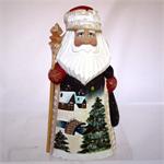 Hand Carved and Hand Painted Russian Wooden Santa