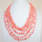 Pink Shell Eight Strand Designer Necklace