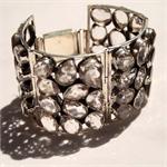 White Quartz and Sterling Silver Bracelet