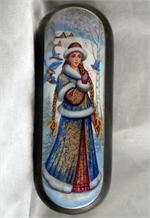 Russian Lacquer Box Snow Maiden by Novaseltseva from Fedoskino