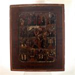 Resurrection with Feast Days Antique Russian Icon