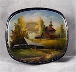 Russian Lacquer Box A Cloudy Afternoon by Solovyova from Fedoskino