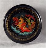 Russian Lacquer Box Troika from Fedoskino