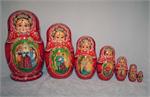 Russian Matryoshka Nesting Doll Fedoskino Motif by Buzeva
