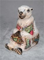 Russian Wooden Polar Bear Carving by Galina