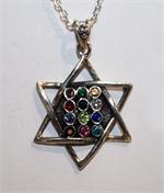 Star of David Pendant with Cubic Zirconium and Sterling Silver
