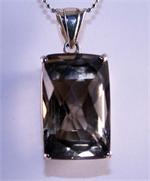 Smokey Quartz and Sterling Silver Pendant