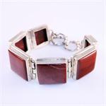 Jasper and Sterling Silver Designer Bracelet
