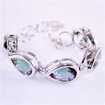 Mystic Topaz and Sterling Silver Designer Bracelet