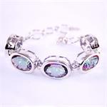 Mystic Topaz and Sterling Silver Designer Bracelet